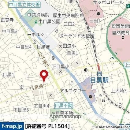 リテラス目黒三丁目[1LDK/49.64m2]の配置図