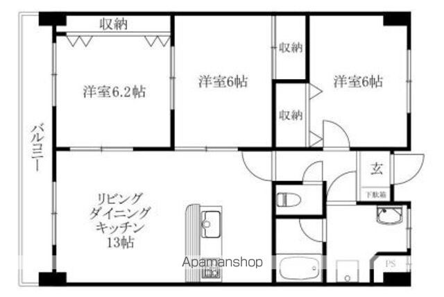 フォーレスト２１[3LDK/68.94m2]の間取図