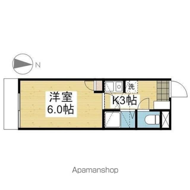 パルフラット・リマ[1K/17.74m2]の間取図