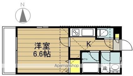 セントレアⅡ[1K/23.27m2]の間取図
