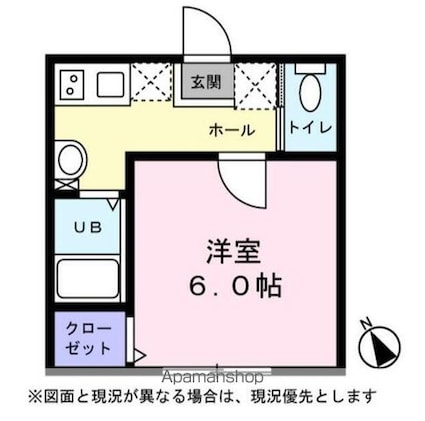 プラート柏[1K/20.02m2]の間取図