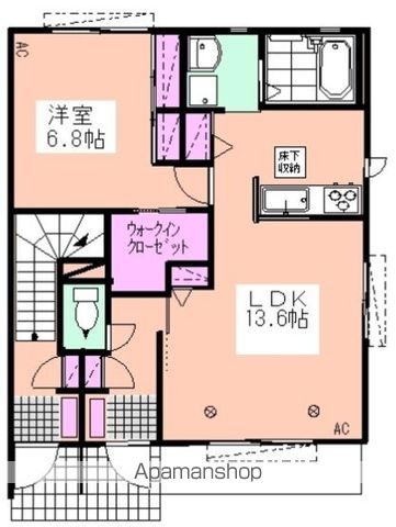 小金井市関野町のアパートの間取り