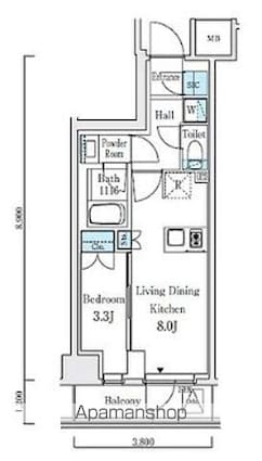 テラス駒込サウス[1LDK/30.39m2]の間取図