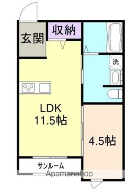 和歌山県和歌山市古屋[1LDK/40.03m2]の間取図