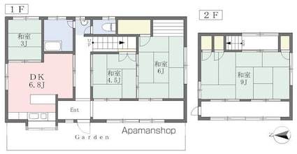 宮西一戸建[4DK/49.57m2]の間取図