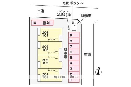 ジャスティン・パレス[2LDK/61.14m2]の配置図