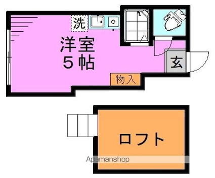 アーバンプレイス中野ＸⅢ[1R/10.58m2]の間取図
