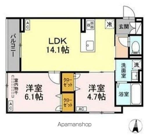 セレスティア柴又V五月雨の間取り写真