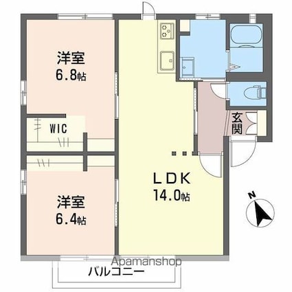 コーポ・トロモンＡＢ[3DK/58.6m2]の間取図
