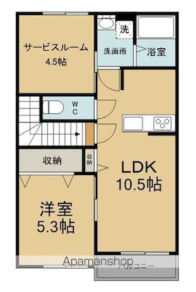 ｖｉｌｌａ　ＫＡＫＩＨＩ　宮ノ上Ｂ[1SLDK/50.09m2]の間取図