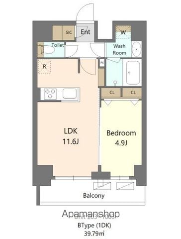 S−RESIDENCE新宿早稲田AVELISの間取り写真