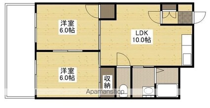 グロワール広瀬[2LDK/51.15m2]の間取図