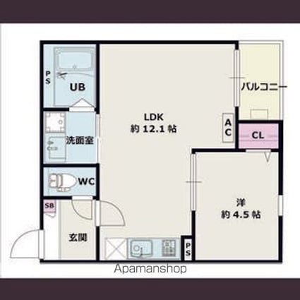 Ｊａｃｋ　ａｉｃｈｉⅠ[1LDK/37.62m2]の間取図