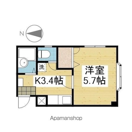 ＧＲＡＣＥ高砂[1K/19.6m2]の間取図