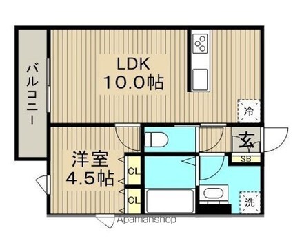 プラネッツ[1LDK/37.04m2]の間取図