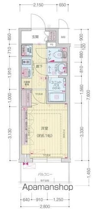 プレサンス上前津ディアシス[1K/21.28m2]の間取図