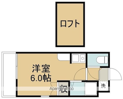 アップルハウス中野栄Ａ[1R/16m2]の間取図