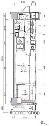 ベルシード板橋本町プレミアⅡ[1LDK/36.73m2]の間取図