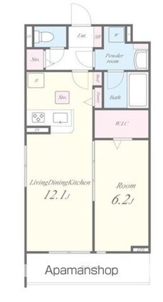 ＬＵＣＩＥ　ＴＳⅡ[1LDK/45.04m2]の間取図