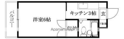 コーポヤマキ　Ｂ棟[1K/17.55m2]の間取図