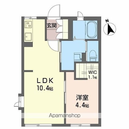 グリーンヴィレッヂ[1LDK/35m2]の間取図