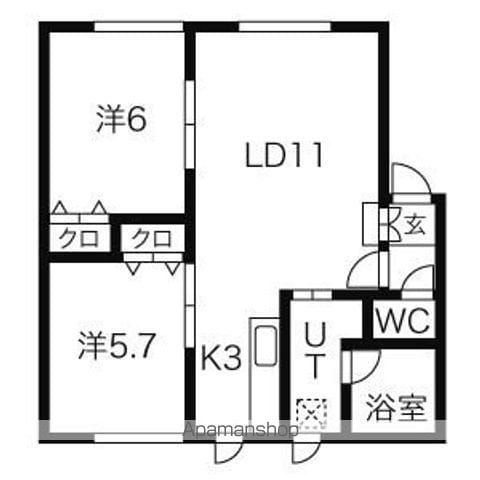 ソレアード新琴似の間取り写真