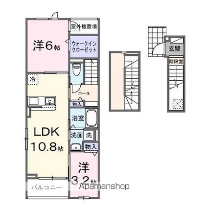 エアリーみとよ　Ⅱ[2LDK/58.06m2]の間取図