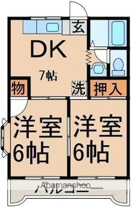 フラッツ藤[2DK/39.9m2]の間取図