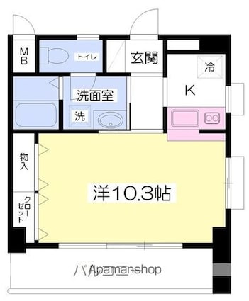 南持田ハイツ[1R/27.12m2]の間取図