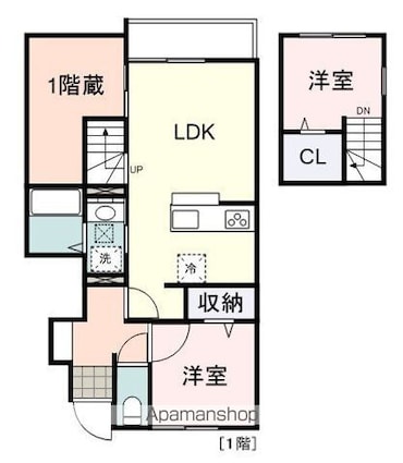 （仮）栗原アパート[2LDK/62.52m2]の間取図