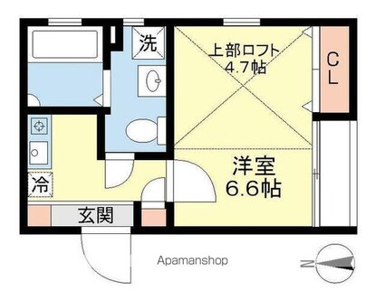 はうすこぐま[1K/21.92m2]の間取図
