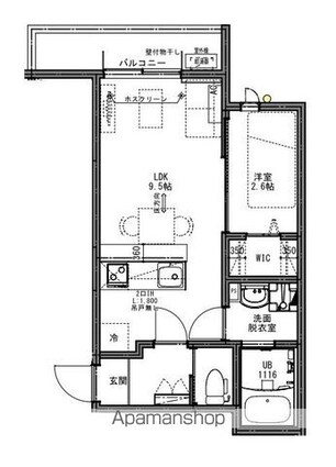 ソア南流山[1LDK/30.01m2]の間取図