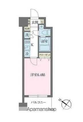 ＫＤＸレジデンス森下千歳[1K/21.28m2]の間取図