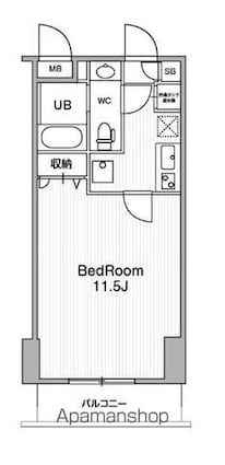 アーバンフラッツ池袋プレミアム[1K/29.1m2]の間取図