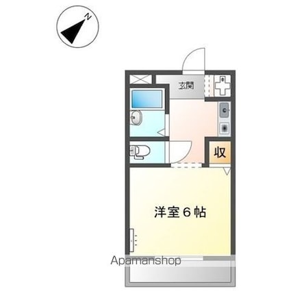 ベルクレスト[1K/19.8m2]の間取図