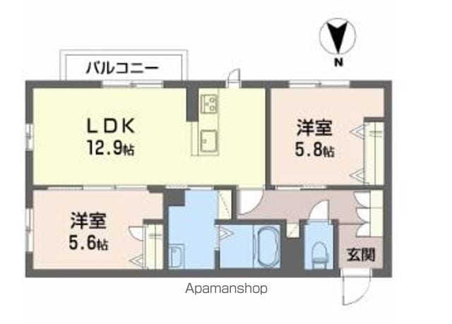 岩出市川尻のアパートの間取り