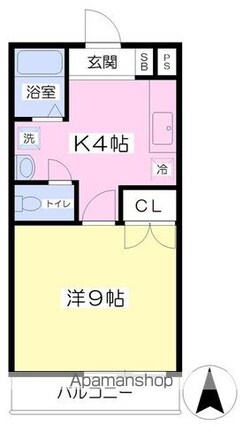 サンライズ[1K/30.71m2]の間取図
