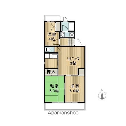 メゾン・シェ・エラザード[3LDK/59.5m2]の間取図