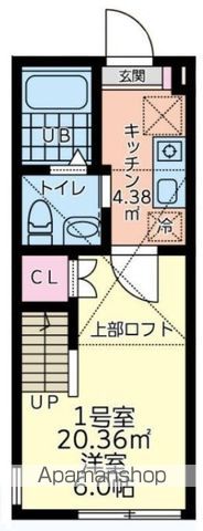 【昭島市中神町のアパートの間取り】