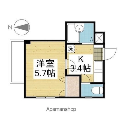 ＧＲＡＣＥ高砂[1K/19.6m2]の間取図