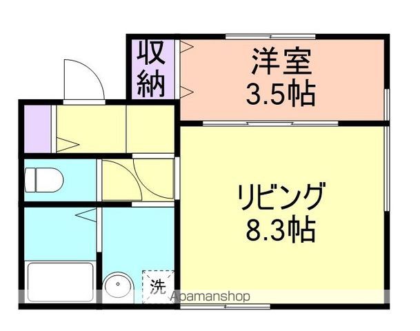 和歌山市島崎町のアパートの間取り