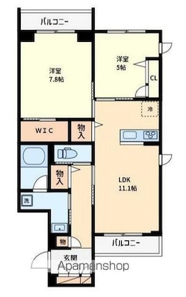 Ｊｏａｎｎａ[2LDK/60.02m2]の間取図