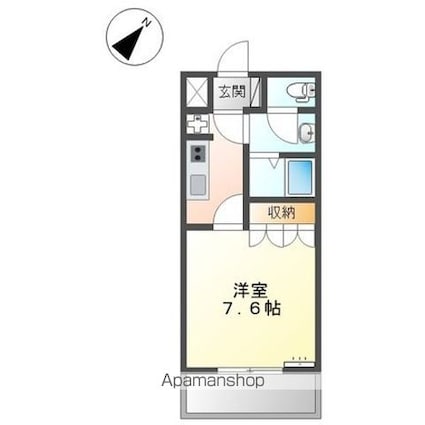 マルベリーハウス[1K/26.25m2]の間取図