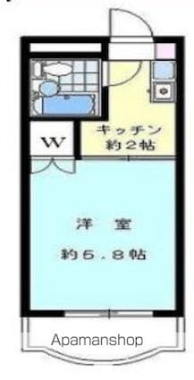 ハイタウン駒沢公園第２[1K/16.5m2]の間取図