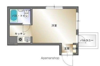 ベル天満[1R/16.13m2]の間取図