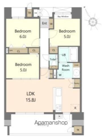 S−RESIDENCE愛宕SOUTHの間取り写真