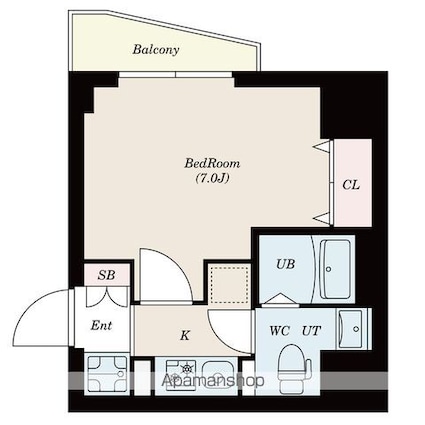 ＳーＲＥＳＩＤＥＮＣＥ松戸[1K/23.31m2]の間取図