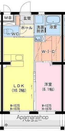 （仮称）日向・原町４丁目Ｙマンション[1LDK/41m2]の間取図