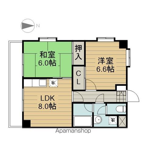 【府中市美好町のマンションの間取り】