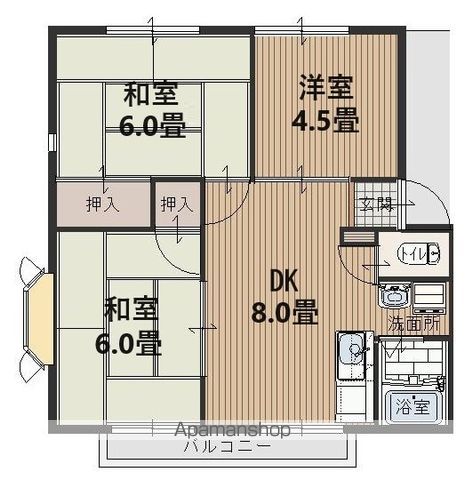 サンハイツ新井E棟の間取り写真